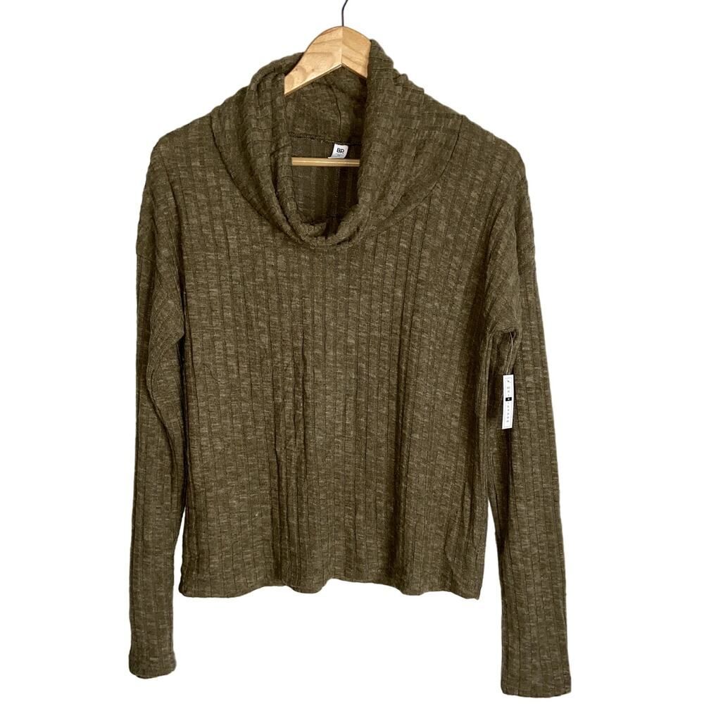 BP Nordstrom Women's Sweater Cowl Neck Olive Soft Size M NEW !